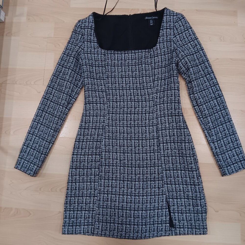 Christian Lacroix Black & White Tweed Mini Dress – Size 0 (New, No Tags)